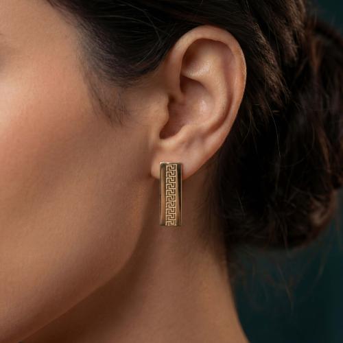 حلق ذهب عيار 18 موديل 32320 F