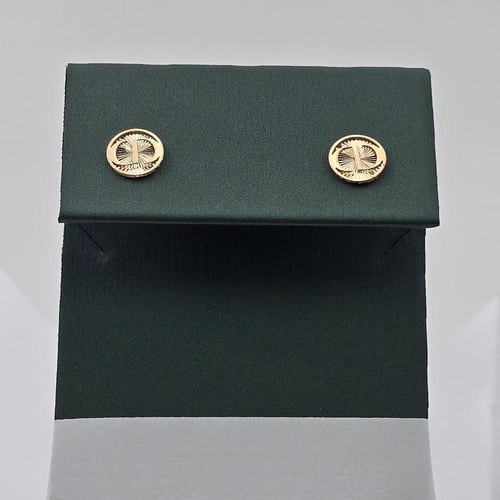 حلق ذهب عيار 18 صغير موديل 31720 F