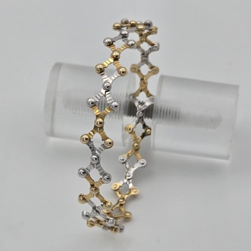 بنجره/دبله إيطالي ذهب ملون عيار 18 موديل 25453 B