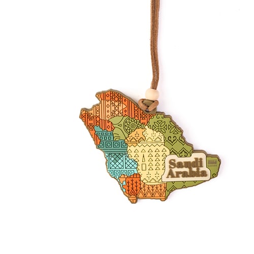 تعليقة سيارة- خريطة المملكة