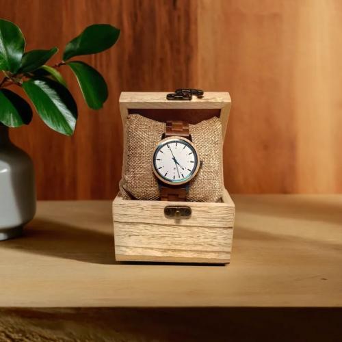 ساعة ستايلش الخشبية