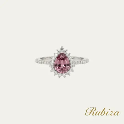 [RJ017] خاتم فضة مزين بالزركون