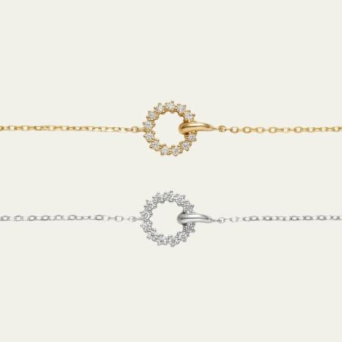 [B030] اسوارة من الفضة الخالصة مزينة بالزركون