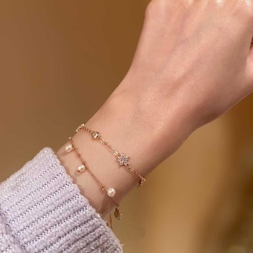 [B011] اسوارة من الفضة مزينة باللؤلؤ