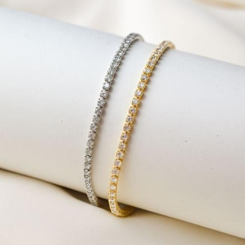 [B027] اسوارة تنس مطلية ذهب