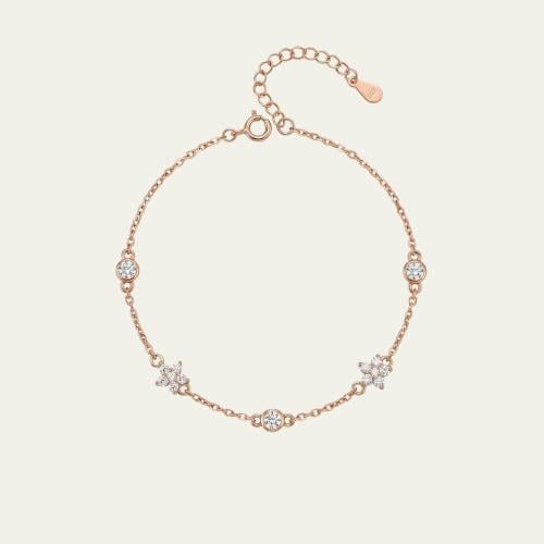 [B012] اسوارة من الفضة عيار 925 شكل وردة