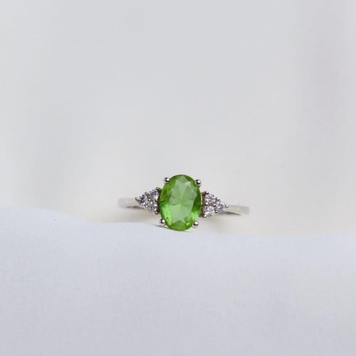 [R030]خاتم حجر الزلتانايت (متغير اللون) - فضة عيار...