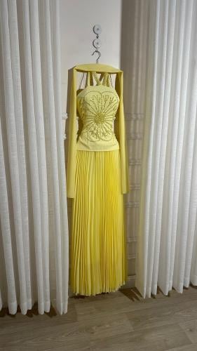 فستان سهرة شيفون مطرز EV257