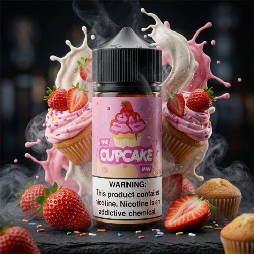 ذا كب كيك مان فراولة 100 مل - The Cupcake Man Stra...
