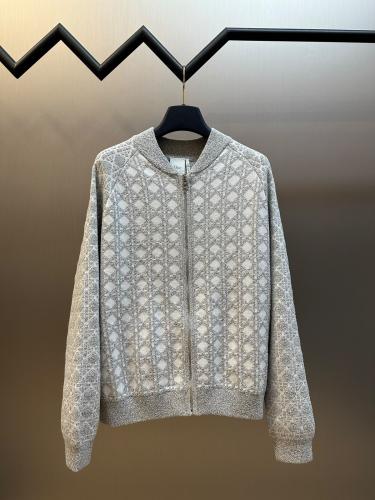جاكيت ديور التريكو المتبطن الفاخر (Dior Cannage Knit Bomber Jacket)