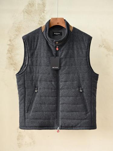 فيست كيتون الرجالي الفاخر من الصوف المبطن (Kiton Quilted Wool Vest)