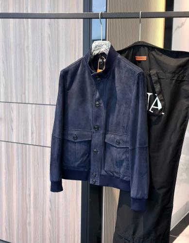 جاكيت إرمينيجيلدو زينيا الشمواه الفاخر (Ermenegildo Zegna Suede Bomber Jacket)