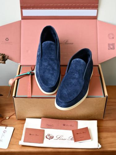 حذاء لورو بيانا الرجالي الشمواه الكلاسيكي (Loro Piana Open Walk Classic Suede Shoes)