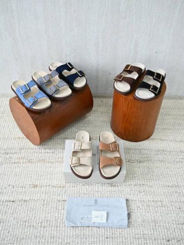 صندل برونيلو كوتشينيلي شمواه فاخر Brunello Cucinelli Suede Sandals