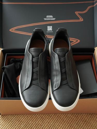 حذاء Zegna Triple Stitch - إصدار جلد الغزال الفاخر