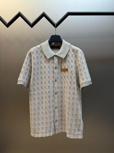 قميص بولو لويس فيتون التريكو المتقاطع (Louis Vuitton Damier Knit Polo Shirt)