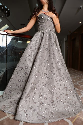 موديل سهره زيتي قماش كامل مشكوك