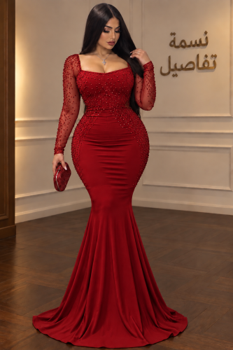 فستان القماش كريب