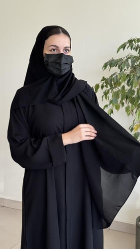 نقابين قصير . طرحتين قطن