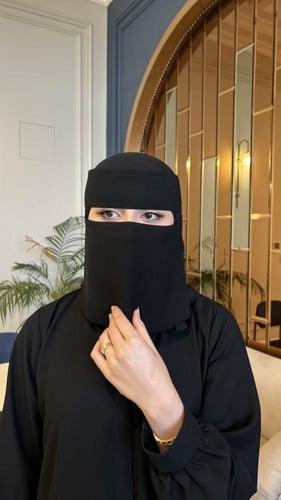 2 نقاب مشبك قصير /1 نقاب مشبك وسط