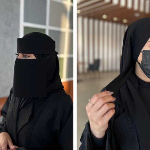 عرض نقاب قصير +طرحه ربط