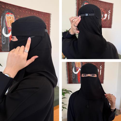 2 نقاب مشبك قصير /1 نقاب مشبك وسط