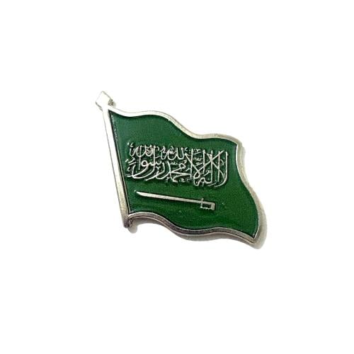 ستكر معدني - علم السعودية الفضي