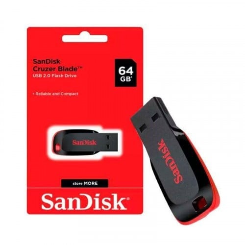 لاش SanDisk 64GB - تخزين موثوق وأنيق بمساحة كبيرة