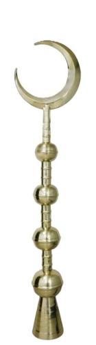 Indian brass minaret crescent 1.5 m Indian first g...
