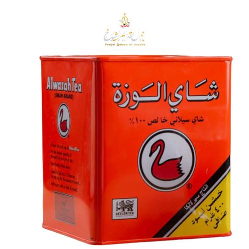 شاي الوزه اسود علبه حديد مربع400جرام