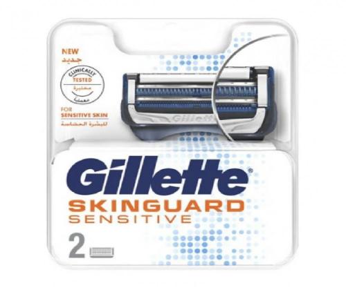 شفرات حلاقة سكين جارد للبشرة الحساسة من جيليت 2 قط...