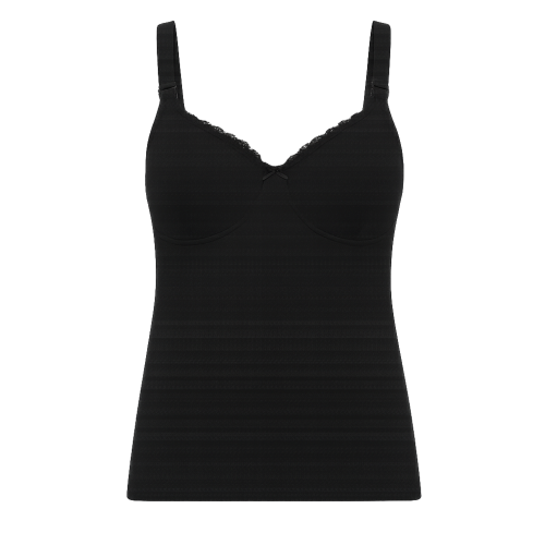 FUNNA MAMMA NURSING TOPS WITH BRA ROSA BLACK