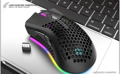 ماوس العاب لاسلكي 2.4G بتصميم خلية نحل