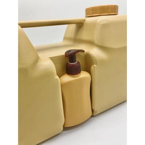 حاوية مياه للتخييم مع موزع صابون وحنفية – سعة 20 ل...