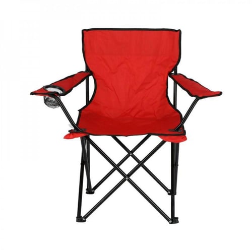 ياتاي كرسي تخييم قابل للطي مع حامل كوب – أحمر