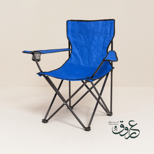 ياتاي كرسي تخييم قابل للطي مع حامل كوب – أزرق