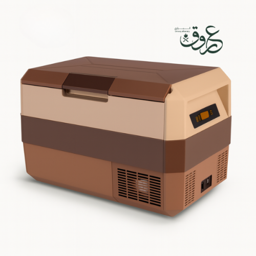 ثلاجة سيارة احترافية 33 لتر - 45 واط باللون البني