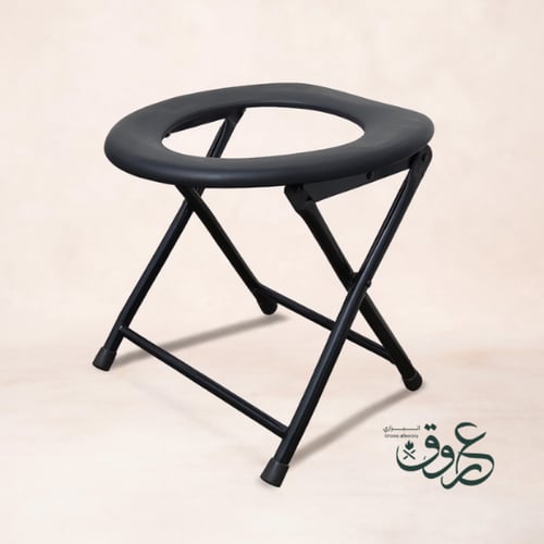 كرسي حمام متنقل أرضي قابل للطي-SM-22886 اسود