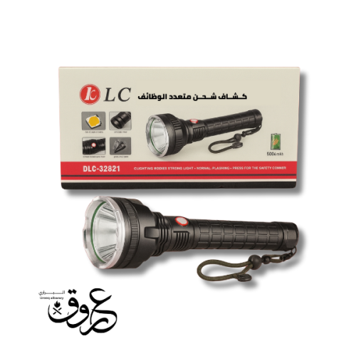 كشاف قوي دي ال سي 4 وضعيات اضاءة فلاش بطارية 5200...