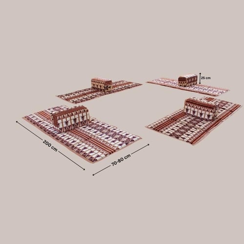 طقم فرشة تخييم ارضية عملية خفيفة - متعددة الألوان