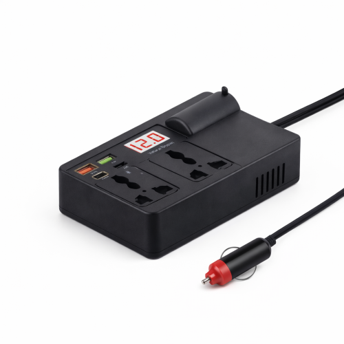 محول كهرباء السيارة 200 واط 12V-220V مع شاشة ديجيت...