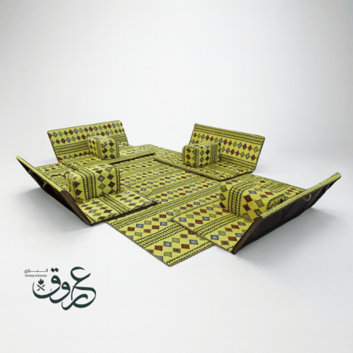 جلسة برية أرضية بتصميم عملي وألوان متناسقة من قماش...