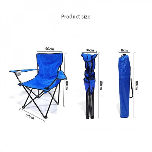 ياتاي كرسي تخييم قابل للطي مع حامل كوب – أزرق