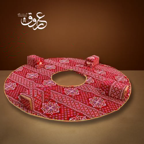 جلسة تخييم دائرية 3×3 متر مع فتحة بالوسط ومساند جا...