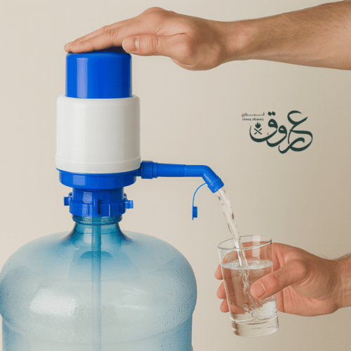 ميكو موزع مياه بمضخة يدوية – أبيض وأزرق (DAC-6360)