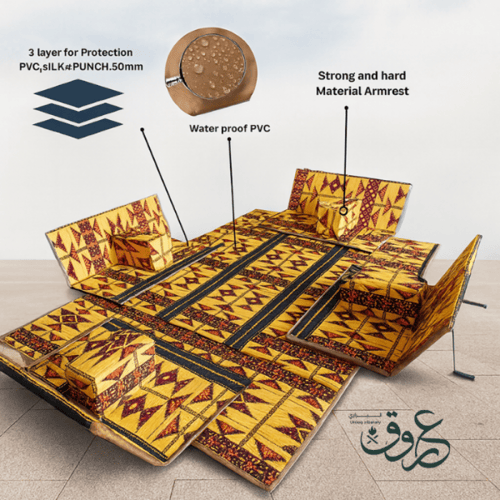 جلسة تخييم للحديقة والبر سهلة التنظيف - 120x110x25...