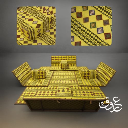 جلسة برية أرضية بتصميم عملي وألوان متناسقة من قماش...