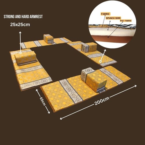طقم فرشة تخييم ارضية مع اربع مراكي تصميم حديث بالو...