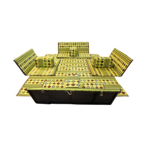 جلسة برية أرضية بتصميم عملي وألوان متناسقة من قماش...