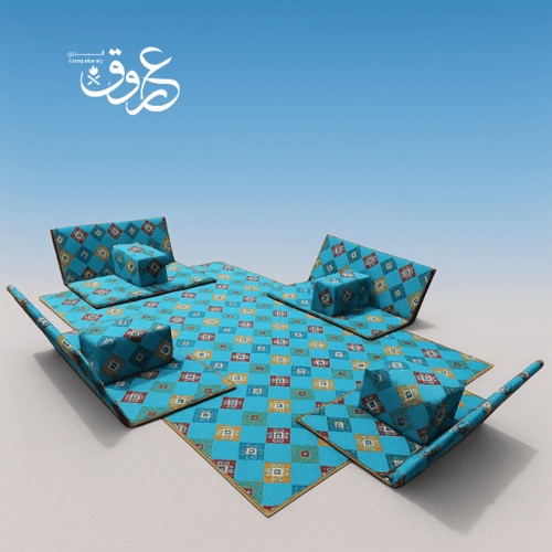 جلسة أرضية مربعة من قماش عالي الجودة مريحة وسهلة ا...